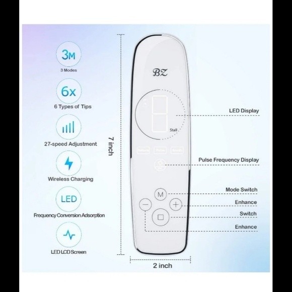 NIB Blackhead Remover 5V Vacuum Portable Blackhead Electric Wireless Recharge - Picture 3 of 8